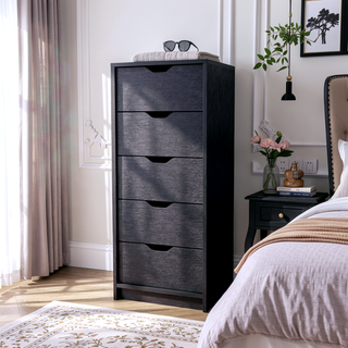 Sunvega Dillon 5 Narrow Drawer Dresser Tall Chest of Drawers with Pull-Out Mechanism