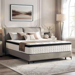 Sunvega 12 Inch King Size Gel Memory Foam Pocketed Coil Mattress for Spinal Support
