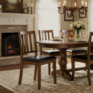 Sunvega Five-Piece Contemporary Dining Set with Square Table and Four Chairs