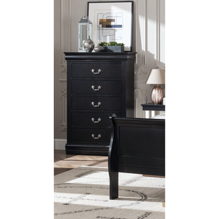 Sunvega Solid Wood Louis Philip Style Nightstand with Two Soft Close Drawers