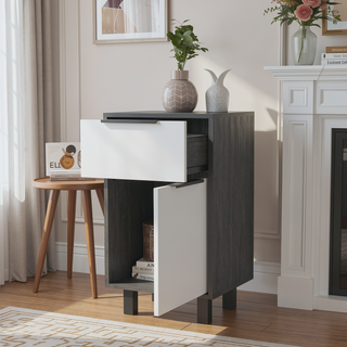 Sunvega Luxor Z Nightstand with One Cabinet and Drawer Superior Top