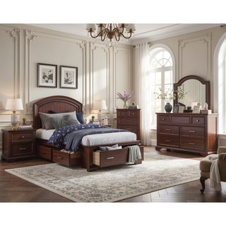 Sunvega White Finish Sleek Design Nightstand with Two Storage Drawers Transitional Style