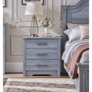 Sunvega Sleek Contemporary Gray Nightstand with Durable Materials for Bedroom