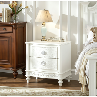 Sunvega Transitional Oval Tilt Mirror with Beveled Edge and Storage Drawer