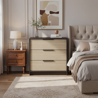 Sunvega Superior Top Light Gray Dresser with 3 Large Storage Drawers