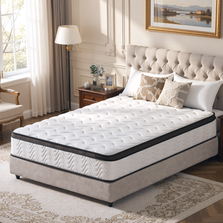 Sunvega Full Size Hybrid Mattress with Zoned Support and Gel Memory Foam for Cool Comfort
