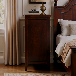Sunvega Elegant Wood Dresser with Six Wide Drawers and Warm Cappuccino Finish