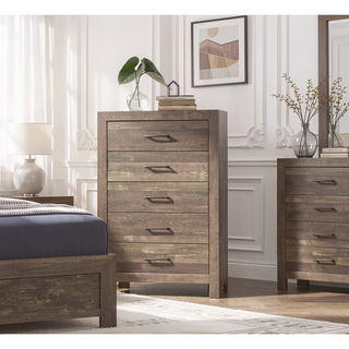 Sunvega Natural Finish Full Bed with Headboard Footboard and Rails
