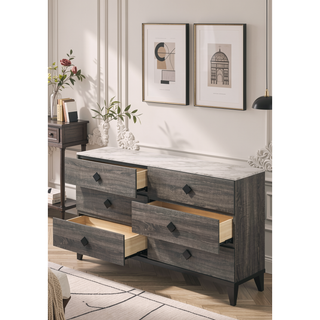 Sunvega Fabric Upholstered Button Tufted Panel Bed with Wooden Frame