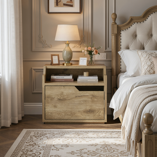 Sunvega Floating Nightstand with Spacious Drawer and Dual-Tier Surface for Bedroom