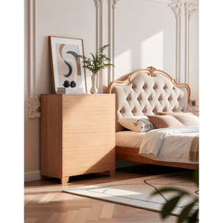 Sunvega Elegant Pearl-Finished Durable Storage Chest with Soft Edges for Modern Decor