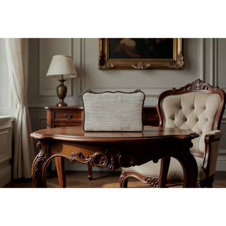 Sunvega Dresden Vintage Bone White Finish Nightstand with Two Spacious Felt-Lined Drawers