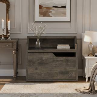 Sunvega Floating Nightstand with Spacious Drawer and Dual-Tier Surface for Bedroom