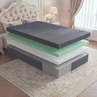 Sunvega 11-Inch Twin Size Green Tea Gel-Infused Memory Foam Mattress in a Box