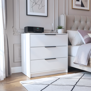 Sunvega Superior Top Light Gray Dresser with 3 Large Storage Drawers
