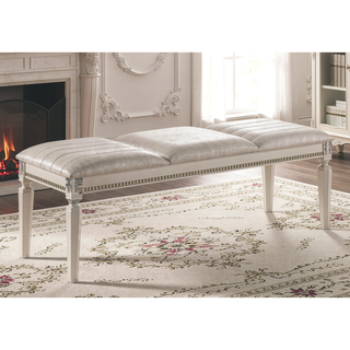 Sunvega Contemporary Nightstand with Felt-lined Drawers and Acrylic Legs in Pearl White