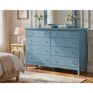Sunvega Vibrant Teal Dresser with Sleek Lines for Any Room Storage