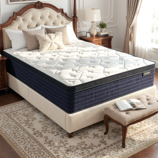 Sunvega Diamond Cleo Cooling Copper Memory Foam Hybrid Mattress with Euro-Top 14" Firm