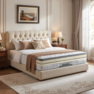 Sunvega 9 in. Full Size Pocket Coil Spring Mattress with Pressure Relief and Low Motion Transfer