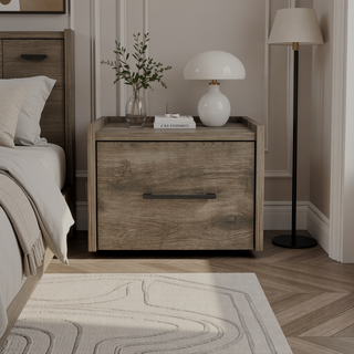 Sunvega Wall Mounted Nightstand with Drawer for Bedroom or Living Room