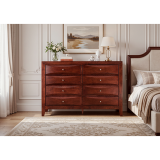 Sunvega Dark Brown Tufted Polyurethane Upholstered King Size Bed Frame