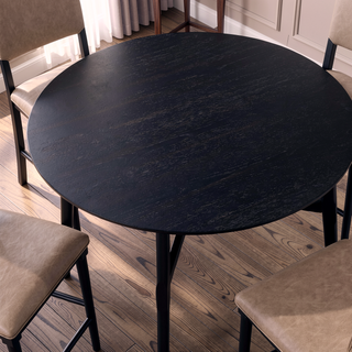 Sunvega 24 Inch Counter Stool Set of 2 with Vegan Leather Upholstery and Solid Wood Legs