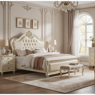 Sunvega Cherry Nightstand with Three Easy Glide Drawers and Velvet Lining