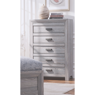 Sunvega Contemporary Nightstand End Table with Two Storage Drawers and Metal Hand Pull