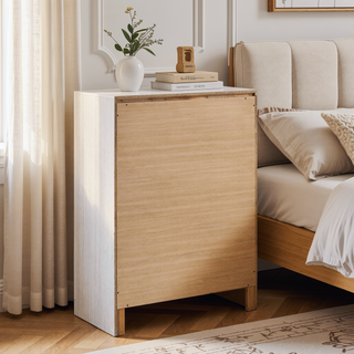 Sunvega Chic White 6-Drawer Bedroom Chest with Jewelry Drawer and Felt Lining