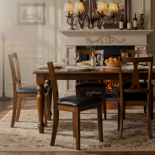 Sunvega Five-Piece Contemporary Dining Set with Square Table and Four Chairs