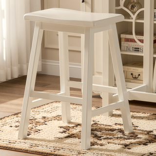 Sunvega 3-Piece Counter Height Set with Shelves and Saddle Seat Stools
