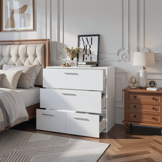 Sunvega White Bedroom Drawer for Clothing Accessories and Office Supplies