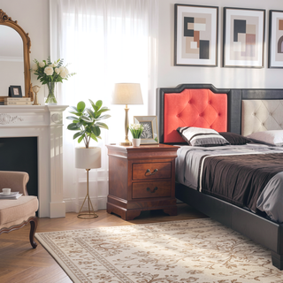 Sunvega Elegant Traditional Cherry Nightstand with Durable Materials and Expert Craftsmanship