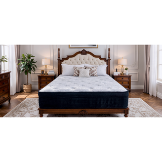 Sunvega Hybrid Plush Queen Mattress with Pocketed Coils and Cooling Fabric