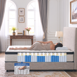 Sunvega King Size Hybrid Mattress with Zoned Pocket Springs and Gel Memory Foam