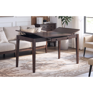 Sunvega Walnut Color Cushion Padded Seat Dining Room Bench in Contemporary Style