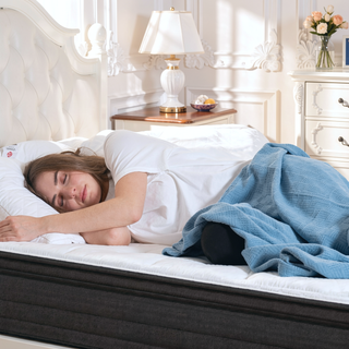 Sunvega 12 Inch King Size Hybrid Mattress with Cooling Memory Foam and Pocketed Springs
