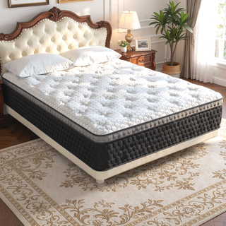 Sunvega Ultra Cooling Copper Infused Hybrid Mattress with Euro-Top and Dynamic Edge Coils
