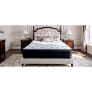 Sunvega Hybrid Plush Queen Mattress with Pocketed Coils and Cooling Fabric