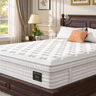 Sunvega 12'' Hybrid King Mattress with Memory Foam and Pocket Springs for Pressure Relief