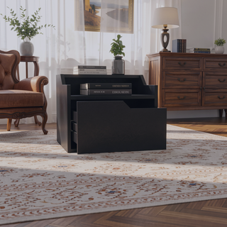 Sunvega Floating Nightstand with Spacious Drawer and Two-Tier Top for Bedroom Storage