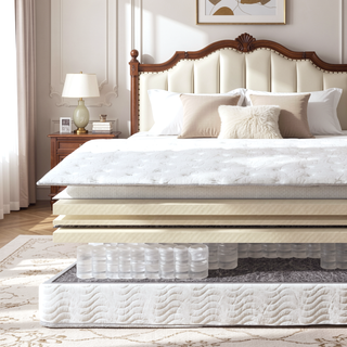 Sunvega Premium 9 Inch Medium Pocket Coil Bed in a Box Spring Mattress Queen