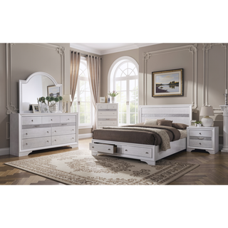 Sunvega Modern Black Nightstand with Hidden Jewelry Drawer and Nickel Knob