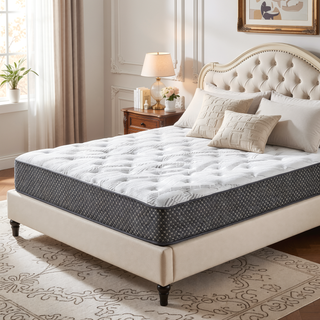 Sunvega 10" Quilted Hybrid Full Mattress with Wicking Fabric and HD Gel Memory Foam
