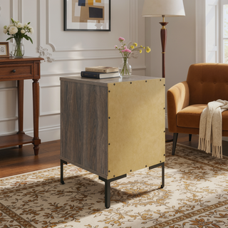 Sunvega Rolland Nightstand with Spacious Drawer and Open Storage Space