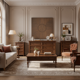 Sunvega Walnut Brown Transitional Gathering Height Table for Dining Room