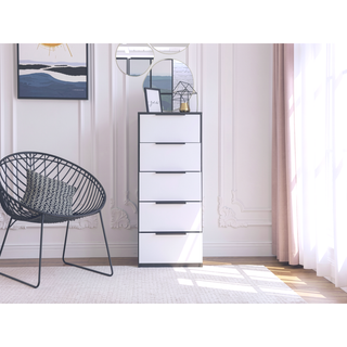 Sunvega Five Drawer Dresser with Easy Assembly for Bedroom Storage