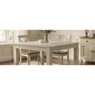Sunvega Contemporary Gray Finish Rectangular Dining Table Seating Six