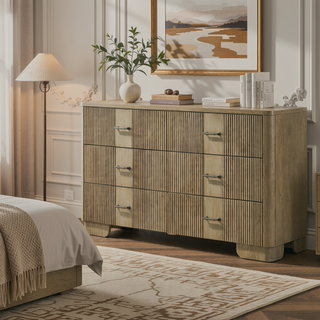 Sunvega Antique Oak Finish Transitional Rustic Nightstand with 2 Storage Drawers
