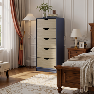 Sunvega Tall Space Efficient 5-Drawer Dresser for Nurseries and Bedrooms